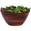 Lipper Cherry Finish Wavy Rim Bowls