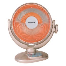 Optimus 14 in. Oscillating Dish Heater with Remote Control