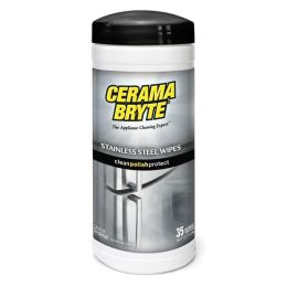 Cerama Bryte 48635 Stainless Steel Cleaning Wipes, 35-ct