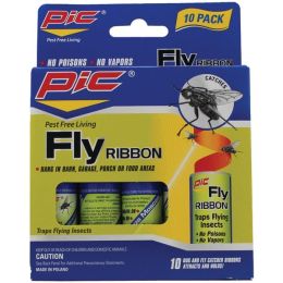 PIC FR10B Fly Ribbon Bug & Insect Catcher, 10 pk