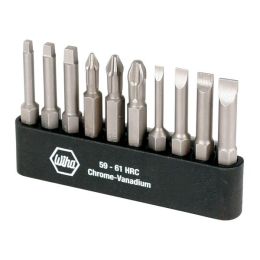 Wiha Slotted/Phillips/Square Power Bit Belt Pack - 10 Piece Set