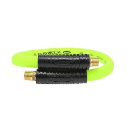 Flexzilla Whip Hose with Swivel 1/2" x 2' (3/8" MNPT Swivel x 3/8" MNPT Fittings) ZillaGreen