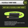 Flexzilla Whip Hose with Swivel 1/2" x 2' (3/8" MNPT Swivel x 3/8" MNPT Fittings) ZillaGreen