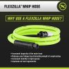 Flexzilla Whip Hose with Ball Swivel 3/8" x 6' ZillaGreen