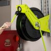 Flexzilla Retractable Air Hose Reel Open Face Single Axle Arm 3/8" x 50'