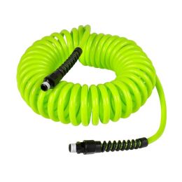 Flexzilla Polyurethane Recoil Hose 1/4in x 25ft w/ 1/4in MNPT Fittings