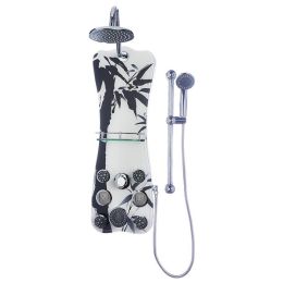 Jet-Pro 1101 Colonial Shower Spa Multi-Head Massaging Shower Panel Black Bamboo