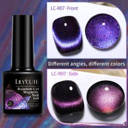 LILYCUTE 7ml 9D Cat Magnetic Gel Nail Polish Laser Magnet Semi Permanent Soak Off UV LED Manicure For Nail Art Gel Varnish (Color: LC-R07)