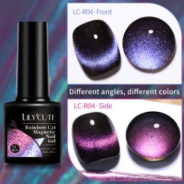 LILYCUTE 7ml 9D Cat Magnetic Gel Nail Polish Laser Magnet Semi Permanent Soak Off UV LED Manicure For Nail Art Gel Varnish (Color: LC-R04)