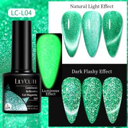 LILYCUTE 7ml 9D Cat Magnetic Gel Nail Polish Laser Magnet Semi Permanent Soak Off UV LED Manicure For Nail Art Gel Varnish (Color: LC-L04)