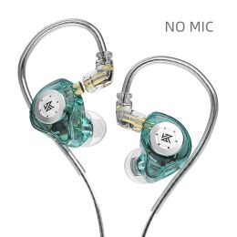 Earphones Bass Earbuds In Ear Monitor Headphones Sport Noise Cancelling HIFI Headset (Color: EDX pro cyan NO mic)