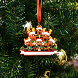 New Elk Pendant Ornament Decoration Christmas Tree Decorations Ornament Family Outdoor Xmas Hanging (size: 6 Elks Pvc)