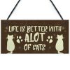 1Pcs Wooden Hanging Pendant Tags Cute Cat Pets Carved Door Tag Friendship Sign Cat Lovers