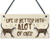 1Pcs Wooden Hanging Pendant Tags Cute Cat Pets Carved Door Tag Friendship Sign Cat Lovers