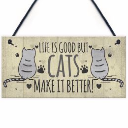 1Pcs Wooden Hanging Pendant Tags Cute Cat Pets Carved Door Tag Friendship Sign Cat Lovers (Color: 8)