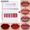 6 Pieces Lip Gloss Stain Long Lasting Liquid Lipstick Fashion Makeup Cosmetics Easy Apply Non-Stick Cup Waterproof Lip Gloss Set