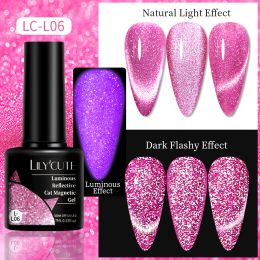 LILYCUTE 7ml 9D Cat Magnetic Gel Nail Polish Laser Magnet Semi Permanent Soak Off UV LED Manicure For Nail Art Gel Varnish (Color: LC-L06)