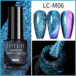 LILYCUTE 7ml 9D Cat Magnetic Gel Nail Polish Laser Magnet Semi Permanent Soak Off UV LED Manicure For Nail Art Gel Varnish (Color: LC-M06)