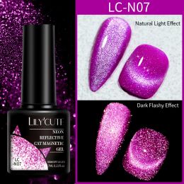 LILYCUTE 7ml 9D Cat Magnetic Gel Nail Polish Laser Magnet Semi Permanent Soak Off UV LED Manicure For Nail Art Gel Varnish (Color: LC-N07)