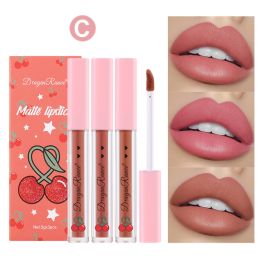 6 Pieces Lip Gloss Stain Long Lasting Liquid Lipstick Fashion Makeup Cosmetics Easy Apply Non-Stick Cup Waterproof Lip Gloss Set (Color: D4-3PCS2)