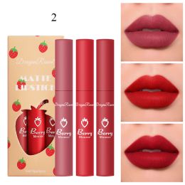 6 Pieces Lip Gloss Stain Long Lasting Liquid Lipstick Fashion Makeup Cosmetics Easy Apply Non-Stick Cup Waterproof Lip Gloss Set (Color: C2-3PCS)