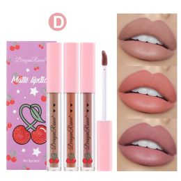 6 Pieces Lip Gloss Stain Long Lasting Liquid Lipstick Fashion Makeup Cosmetics Easy Apply Non-Stick Cup Waterproof Lip Gloss Set (Color: D4-3PCS3)