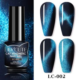 LILYCUTE 7ml 9D Cat Magnetic Gel Nail Polish Laser Magnet Semi Permanent Soak Off UV LED Manicure For Nail Art Gel Varnish (Color: LC-002)