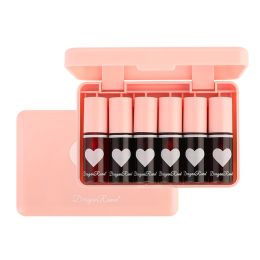 6 Pieces Lip Gloss Stain Long Lasting Liquid Lipstick Fashion Makeup Cosmetics Easy Apply Non-Stick Cup Waterproof Lip Gloss Set (Color: A-6PCS)