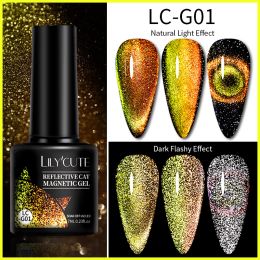 LILYCUTE 7ml 9D Cat Magnetic Gel Nail Polish Laser Magnet Semi Permanent Soak Off UV LED Manicure For Nail Art Gel Varnish (Color: LC-G01)