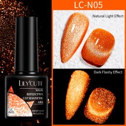 LILYCUTE 7ml 9D Cat Magnetic Gel Nail Polish Laser Magnet Semi Permanent Soak Off UV LED Manicure For Nail Art Gel Varnish (Color: LC-N05)