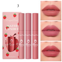 6 Pieces Lip Gloss Stain Long Lasting Liquid Lipstick Fashion Makeup Cosmetics Easy Apply Non-Stick Cup Waterproof Lip Gloss Set (Color: C3-3PCS)