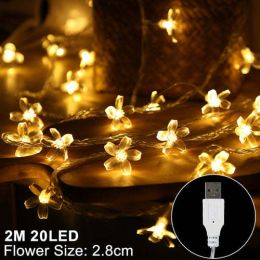 Snowflake Led Light Christmas Decorations For Home Hanging Garland (Color: Dark Gray)