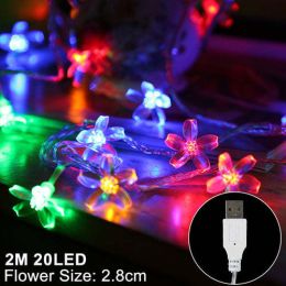 Snowflake Led Light Christmas Decorations For Home Hanging Garland (Color: Light yellow)