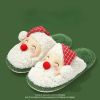 Christmas Men's and women's slippers; plush slippers; warm home cotton slippers; couple style