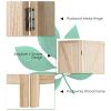 4 Panels Folding Wooden Room Divider