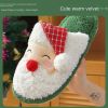 Christmas Men's and women's slippers; plush slippers; warm home cotton slippers; couple style