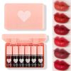 6 Pieces Lip Gloss Stain Long Lasting Liquid Lipstick Fashion Makeup Cosmetics Easy Apply Non-Stick Cup Waterproof Lip Gloss Set