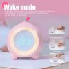 Digital Alarm Clock for Girls Boys with LED Wake Up Light,Kids Bedroom Bedside Peach Shaped Sunrise Simulator  Clock