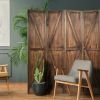 4 Panels Folding Wooden Room Divider