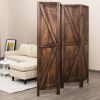 4 Panels Folding Wooden Room Divider