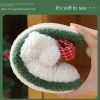 Christmas Men's and women's slippers; plush slippers; warm home cotton slippers; couple style