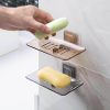 Soap Dishes Drain Holder Bathroom Organizer Wall Mounted Storage Rack Soap Box