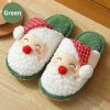 Christmas Men's and women's slippers; plush slippers; warm home cotton slippers; couple style