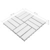 Decking Tiles 10 pcs White 11.8"x11.8" Solid Acacia Wood