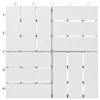 Decking Tiles 10 pcs White 11.8"x11.8" Solid Acacia Wood