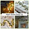 6.56ft 96 LED Eucalyptus Garland Lights Wedding Christmas Tree Decor Lights for Home Party