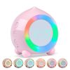 Digital Alarm Clock for Girls Boys with LED Wake Up Light,Kids Bedroom Bedside Peach Shaped Sunrise Simulator  Clock