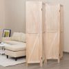 4 Panels Folding Wooden Room Divider