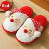 Christmas Men's and women's slippers; plush slippers; warm home cotton slippers; couple style